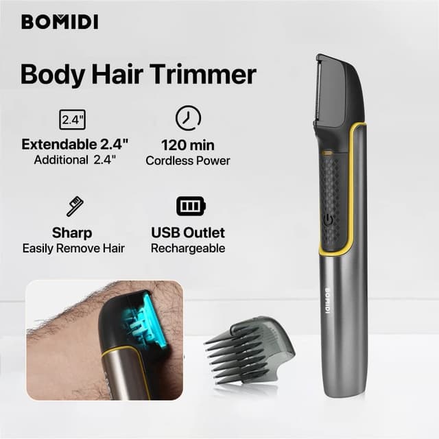 ماكينة حلاقة للجسم للرجال لاسلكية بوميدي Bomidi HT1 Electric Body Hair Shaver