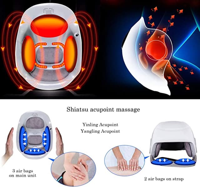 جهاز تدليك الركبة الاحترافي معالجة خشونة الركبة والتخلص من آلامها جينيريك Generic Cordless Compression Knee Massager