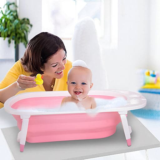 بانيو اطفال قابل للطي وردي خفيف الوزن Very Lite Pink Children Folding Bath Tub