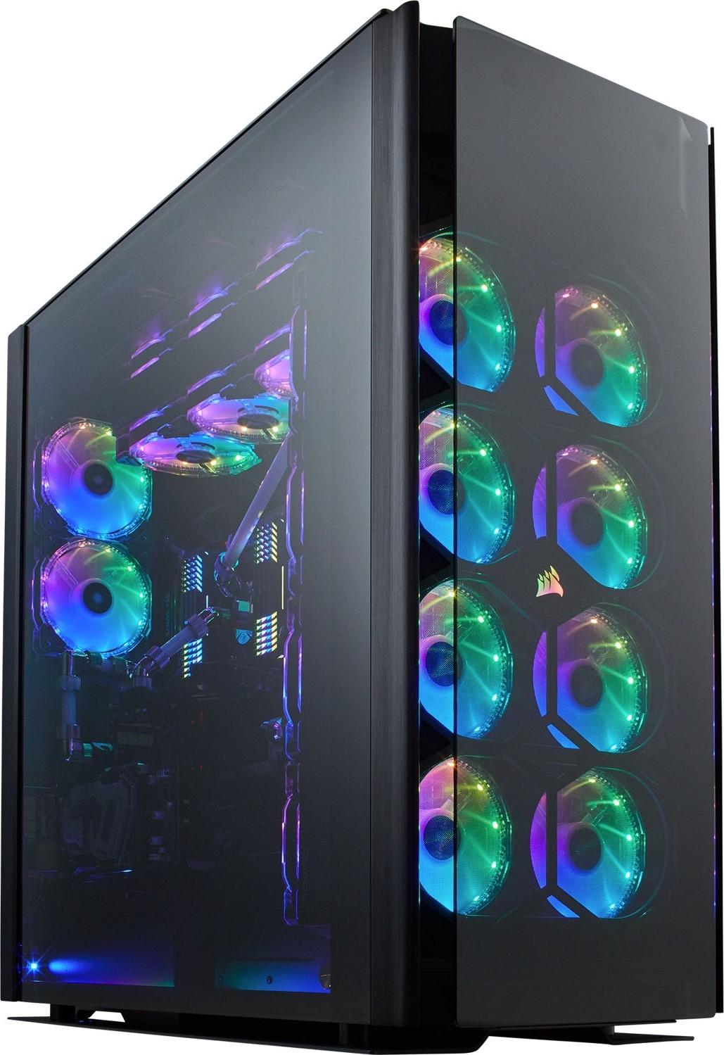 CORSAIR OBSIDIAN 1000D Super-Tower Case Smoked Tempered Glass Aluminum Trim - Integrated COMMANDER PRO Fan And Lighting Controller | CC-9011148-WW
