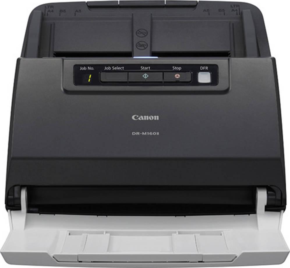 Canon Image Formula Office Document Scanner, Up To 60ppm / 120ipm Scanning Speed, 7000 Scans / Day, Windows, Mac and Linux Compatible, USB 2.0 Interface, White - Black | DR-M160II