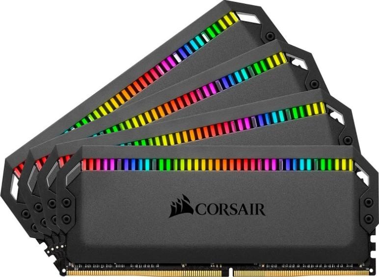 Corsair Dominator Platinum RGB 128GB Desktop Memory (4x32 GB) DDR4 3600 MHz CL18 Black | CMT128GX4M4D3600C18