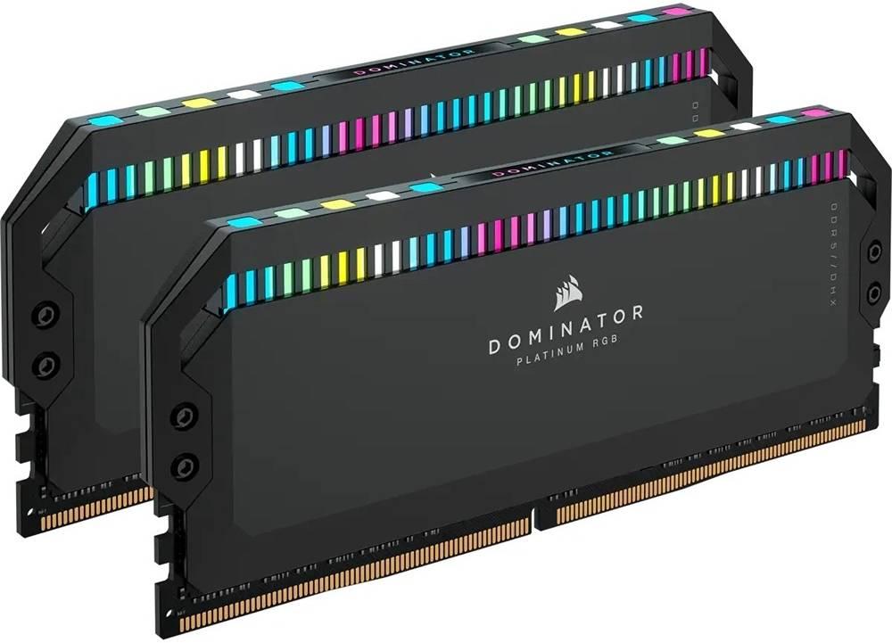 Corsair Dominator Platinum RGB 32GB (2x16GB) DDR5 Desktop Memory 6000MHz Tested Speed 36-38-38-76 Latency  Intel XMP 3.0 Profile DIMM 288 Pin Format 1.25 Voltage Black | CMT32GX5M2X6000C36