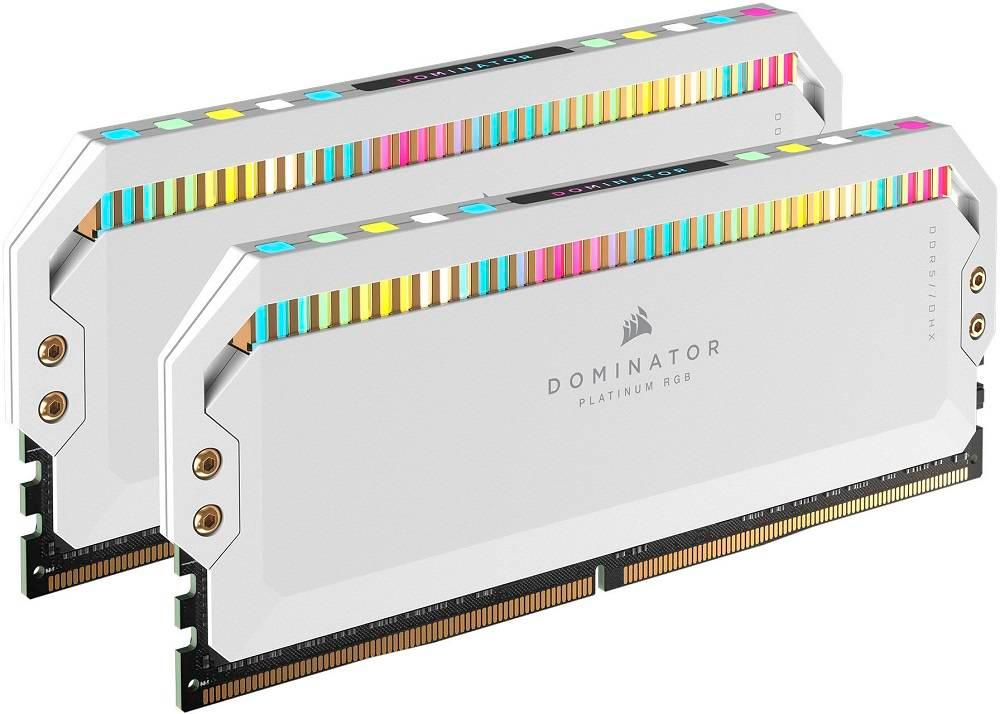 Corsair Dominator Platinum RGB 32GB (2x16GB) Memory Kit DDR5 DRAM 5600MHz C36 Latency Dynamic Multi-Zone Intel 600 Series Compatibility DIMM White | CMT32GX5M2B5600C36W