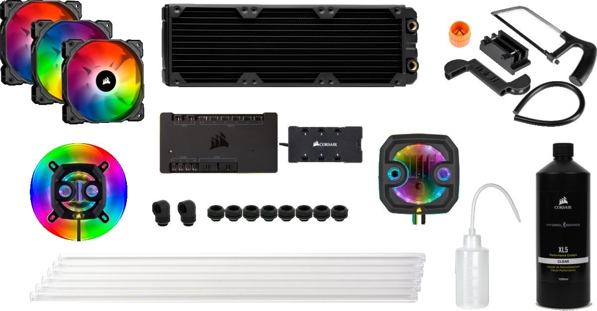 مجموعة تبريد هايدرو اكس ICUE XH303i آر جي بي من كورسير Corsair Hydro X Series iCUE XH303i RGB Custom Cooling Kit