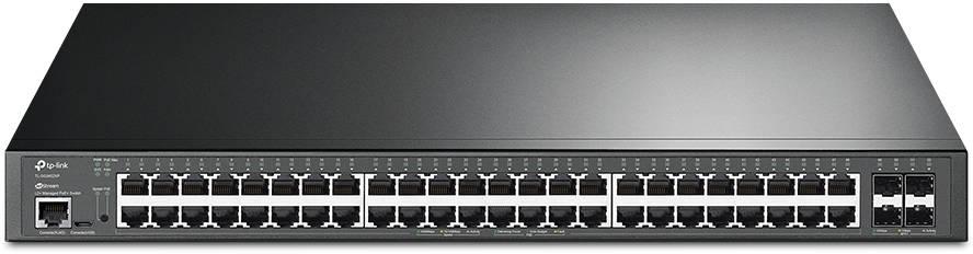 سويتش سطح مكتب 48 منفذ تي بي لينك D-Link JetStream 48-Port Gigabit & 4-Port 10GE SFP+ L2+ Managed Switch with 48-Port PoE+ 500 W Power Budget, 10G Lightning-Fast Uplink176Gbps IPv6 Support TL-SG3452XP