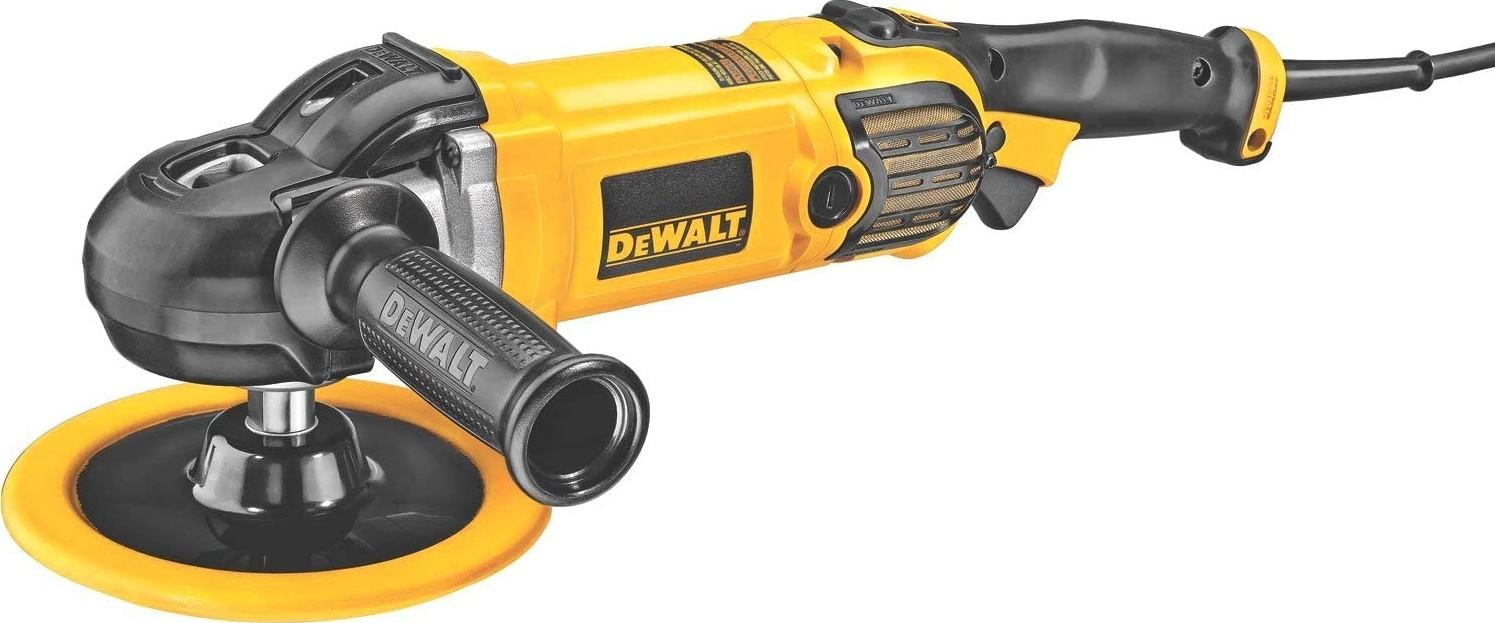 DeWalt 1250W 180MM Variable Speed Polisher,Car polisher, Heavy Duty Machine For All Types Of Polishing, Year Warrnty - Yellow/Black | DWP849X-B53