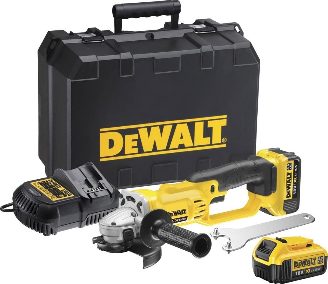 ماكينة جلخ 115 ملم ديوالت DeWalt 18V 115mm XR4Ah Small Angle Grinder DCG412M2-GB