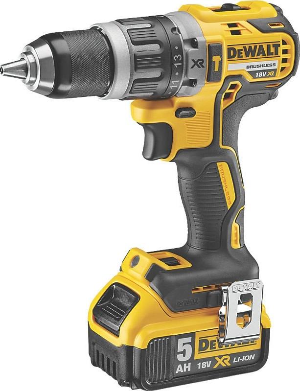 دريل لاسلكي 13 ملم ديوالت DeWalt 18V 13mm Compact Hammer Drill 2 x 5.0Ah batteries - SW1hZ2U6MTAxNDc2Nw==