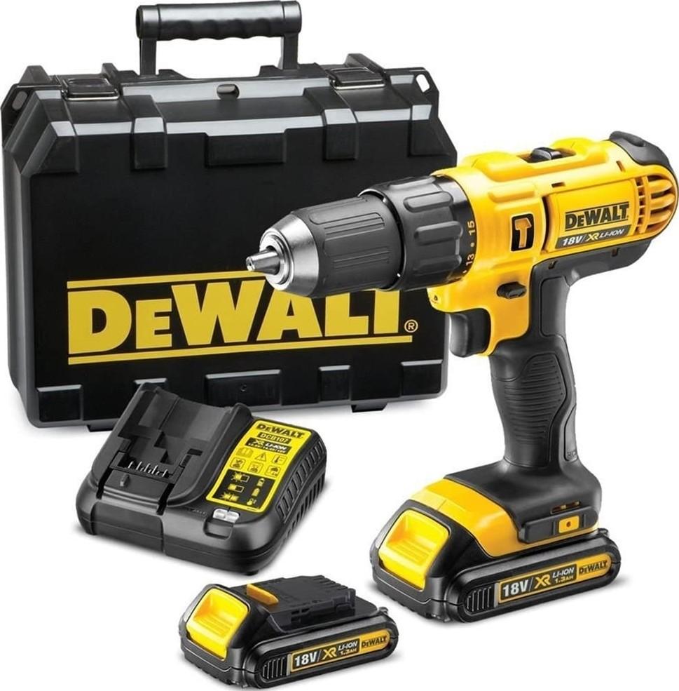 دريل لاسلكي 13 ملم ديوالت DeWalt 18V Li-Ion Cordless Compact Hammer Drill Driver 13mm DCD776S2-B5