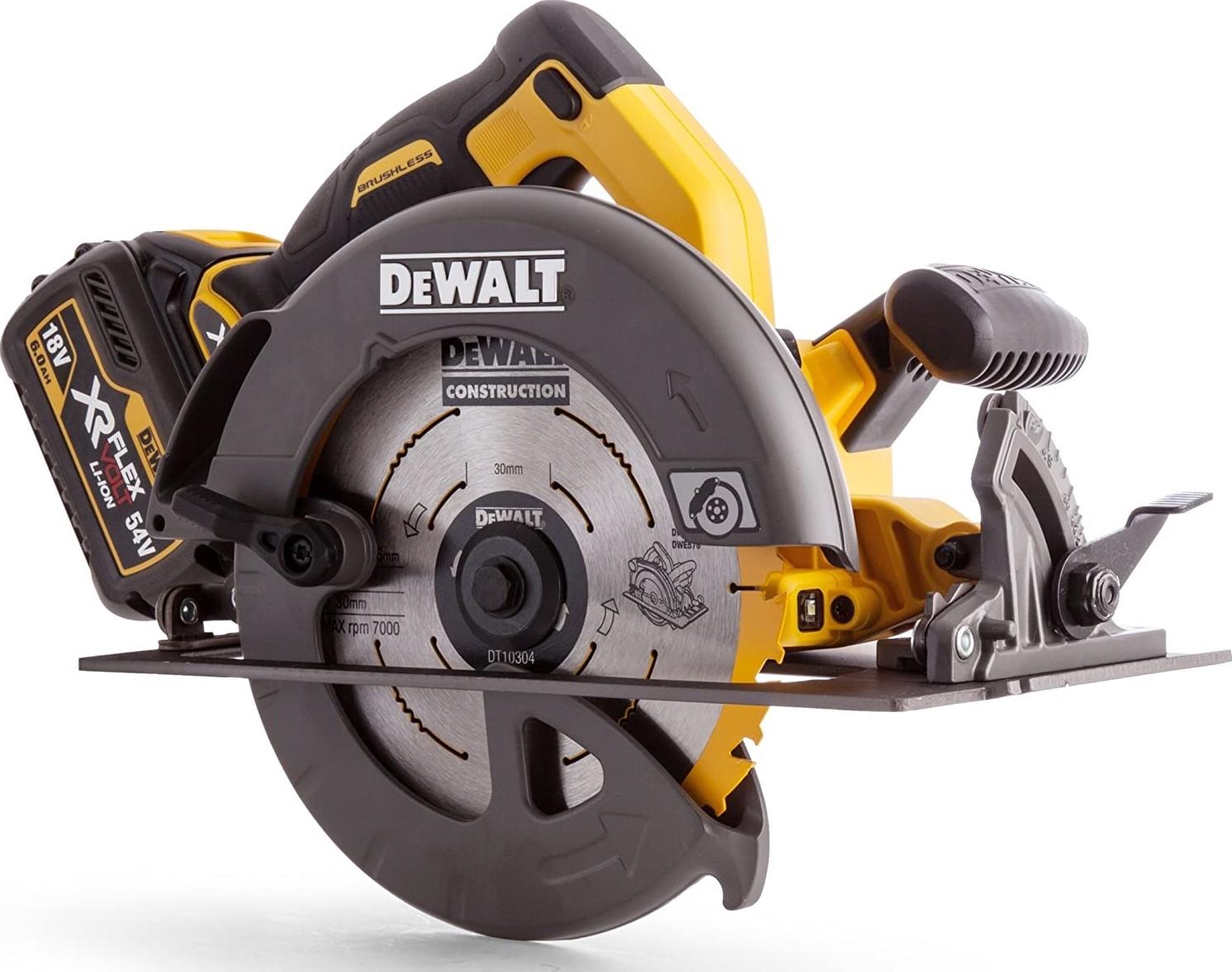 DeWalt 54V Circular Saw With 2 2Ah Batteries And Charger in a Kit Box, DCS575T2-GB - Yellow/Black | B01I08Z5XK