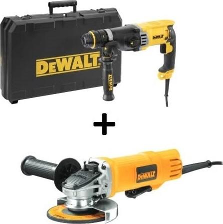 ماكينة جلخ مع دريل صغير 900 واط ديوالت DeWalt D25144K 900W SDS-Plus Hammer Drill + DWE4120 900W Small Angle Grinder