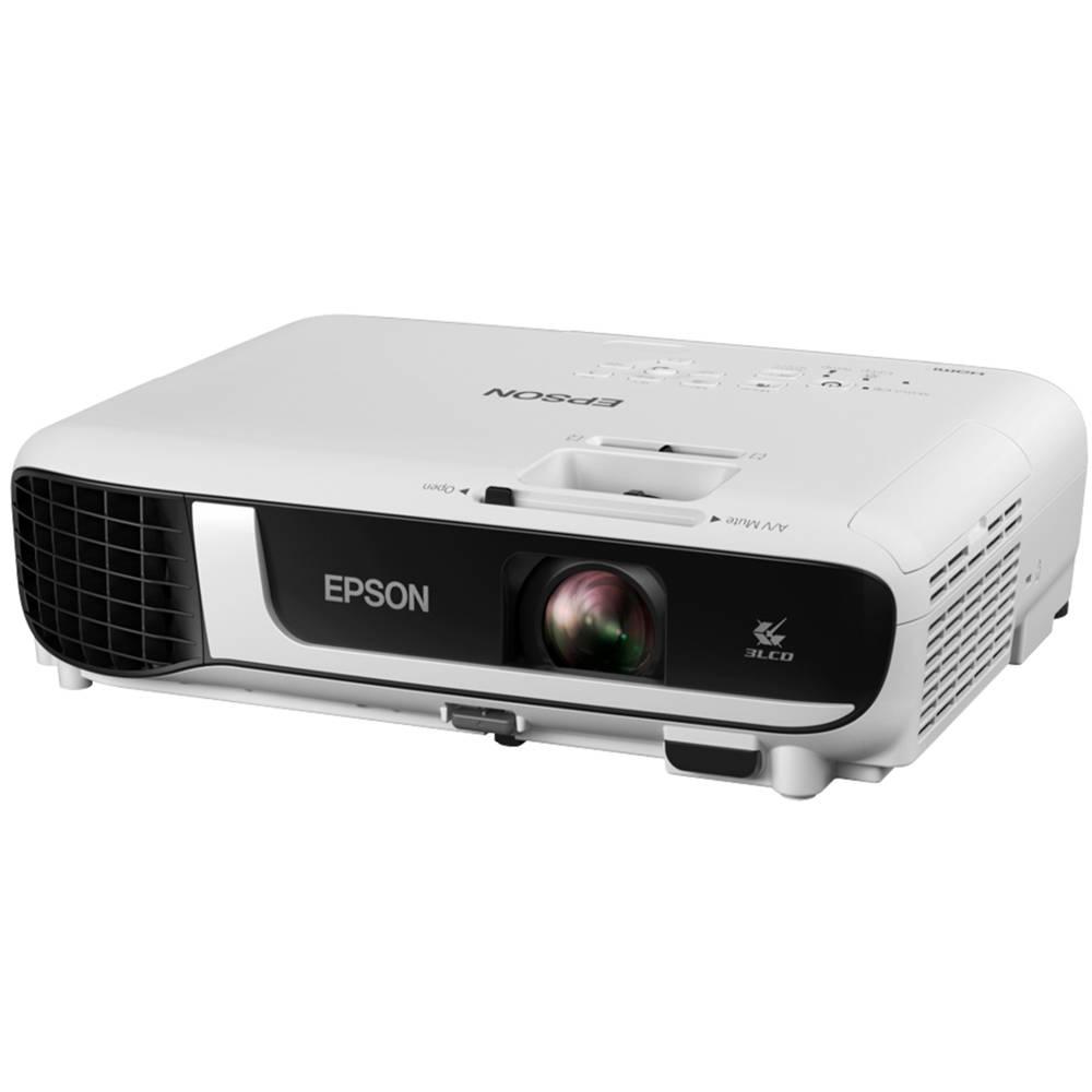 Epson EB-W51 WXGA 3LCD Projector, 1280x800 Resolution, 4000 Lumens Brightness, 16:10 Aspect Ratio, 16.90 – 20.28mm Focal Length, Optical Zoom Lens, 12000 Hours Life, White | EB-W51
