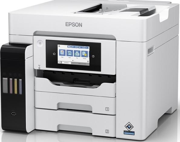 طابعة ابسون ايكو تانك أبيض Epson EcoTank L6580 A4 Color All-in-One Ink Tank Printer