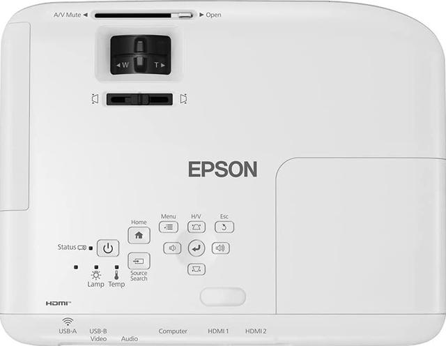 Epson FH06 3LCD Full HD 1080P Home Cinema Projector, 3500 Lumens, 16:9 Aspect Ratio, 332 Inch Screen Size, UHE 210W Lamp, 2D Colour Modes, USB 2.0 Interface, White | EB-FH06 - SW1hZ2U6MTAxMTgzMw==