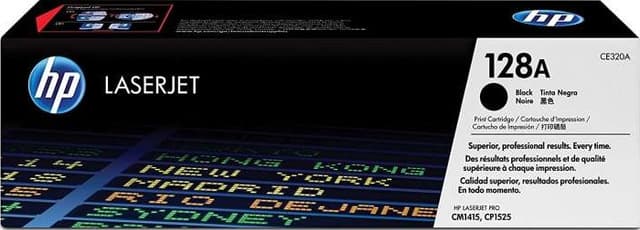 HP 128A Black LaserJet Toner Cartridge | CE320A