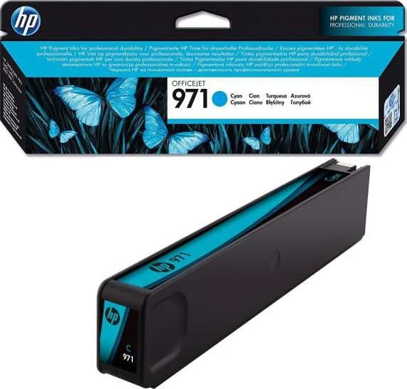 خرطوشة حبر طابعة سماوي أصلي اتش بي HP 971 Cyan Original Ink Cartridge | CN622AE