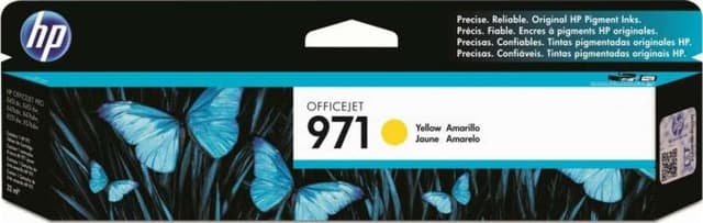 حبر طابعة hp 971 لون أصفر بإنتاجية 2500 صفحة HP Yellow Original Ink Cartridge