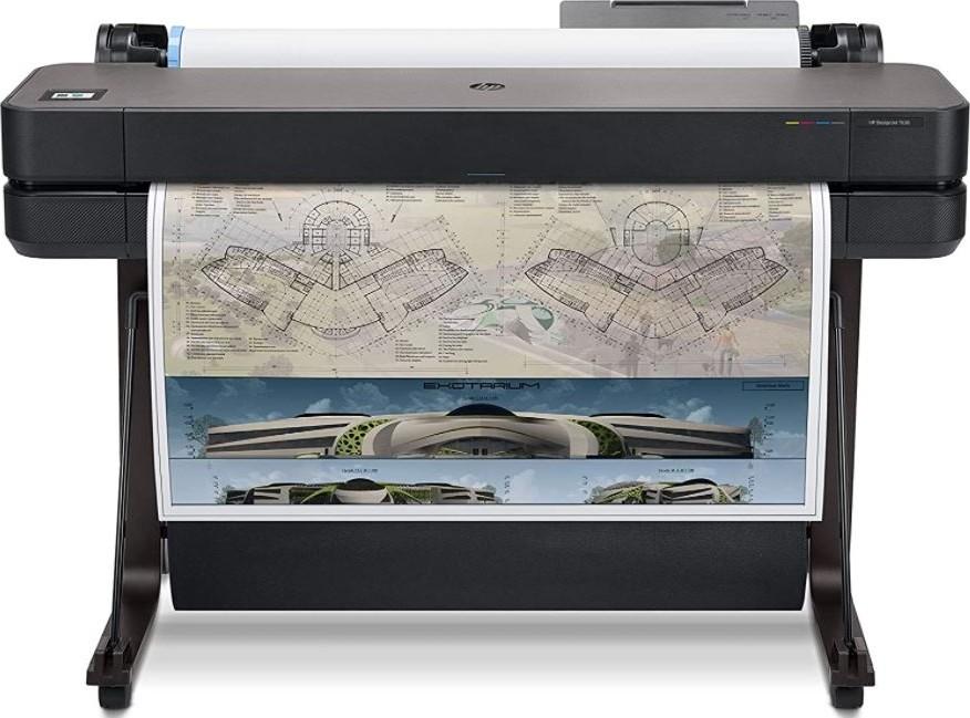 HP DesignJet T630 36-inch Large Format Wireless Plotter Printer in Modern Office Design | 5HB11A