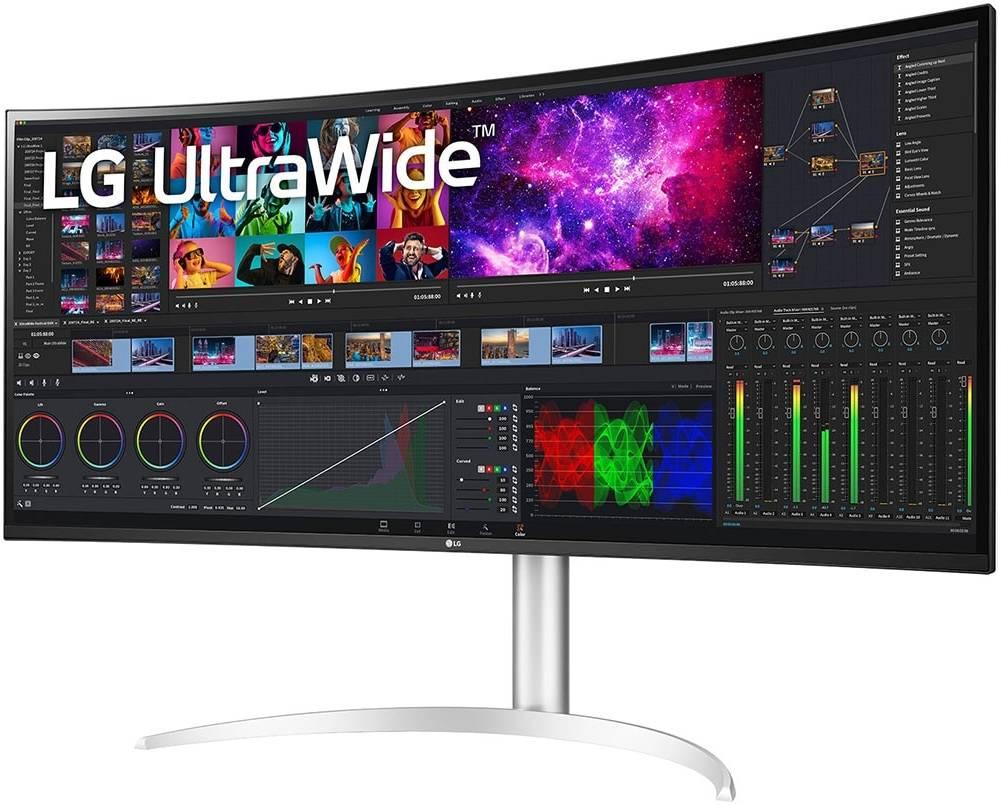 LG 40WP95C-W 40'' Curved UltraWide WUHD 5K2K Nano IPS Monitor, With Thunderbolt 4 Connectivity, 72Hz Refresh Rate, 5ms Response Time, DCI-P3 98% Color Gamut, AMD FreeSync, HDR 10, Silver | 40WP95C-W