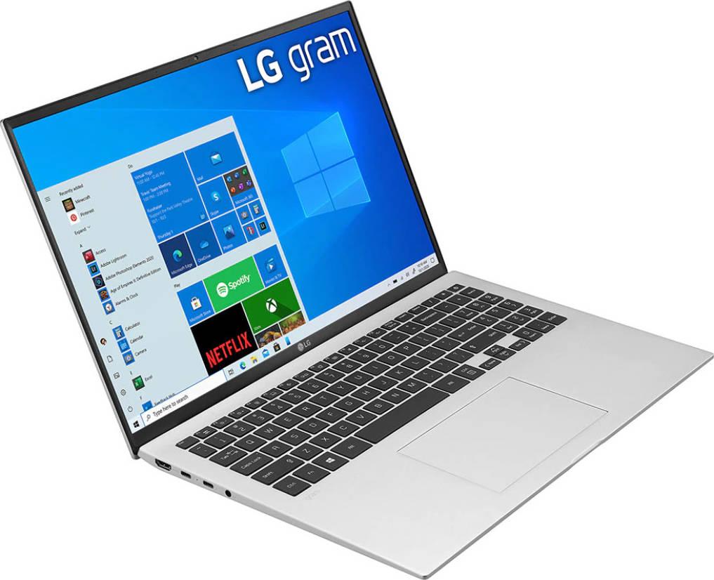 لاب توب 16 بوصة معالج Intel Core i7-1165G7 رامات 16 جيجابت هارد 1 تيرابايت SSD فضي إل جي LG Gram 16Z90P-G 16'' WQXGA IPS Laptop Intel Core i7-1165G7 2.8 GHz 16GB LPDDR4X RAM 1TB SSD