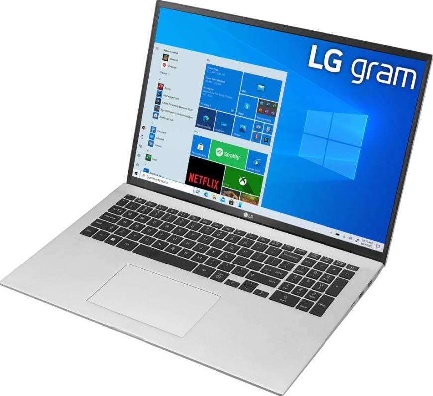 LG Gram 17Z90P-G 17” WQXGA Non Touch Laptop, 11th Gen Intel Core i7-1165G7 Processor, 16GB LPDDR4X RAM, 1TB SSD, Intel Iris Xe Graphics, Windows 10 Home, English Arabic KB, Silver | 17Z90P-G.AA78E1