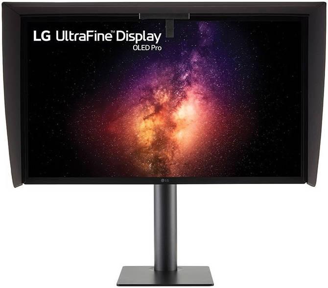LG UltraFine OLED Pro 4K 32'' Monitor with Hood, 3840x2160 UHD @60Hz, 1ms Response, 1Mn:1 Contrast Ratio, Pixel Dimming, Adobe RGB Gamut, 1.07Bn Colors with HDR, DP/HDMI/USB Type-C, Black | 32BP95E-B