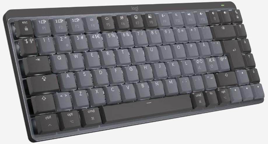 Logitech MX Mechanical Mini Wireless Illuminated Keyboard, Connect via Bluetooth, 10m Range, Hand Proximity Sensor, Battery Indication, USB Receiver, English Layout, Graphite Tactile | 920-010780