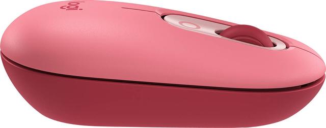 Logitech Wireless Pop Mouse, With Customizable Emoji, 1000 DPI Nominal Value, 4 Buttons, 10m Range, Bluetooth Connection, Precision/Speed Scroll, OS Compatible, Heartbreaker Rose - Pink | 910-006548 - SW1hZ2U6MTA1MDMzMA==