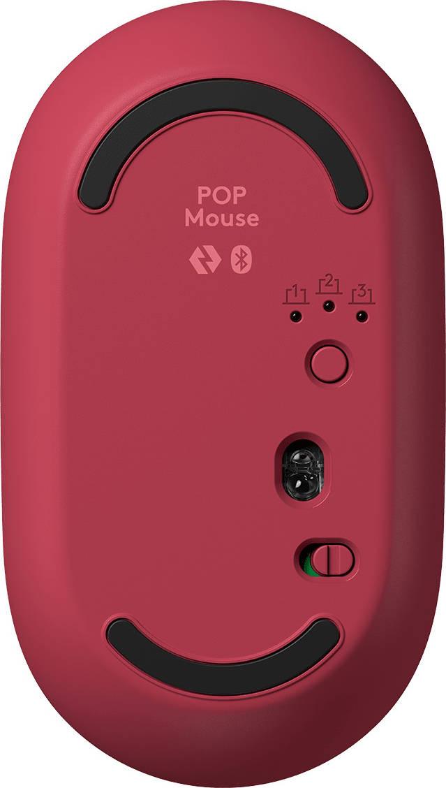 Logitech Wireless Pop Mouse, With Customizable Emoji, 1000 DPI Nominal Value, 4 Buttons, 10m Range, Bluetooth Connection, Precision/Speed Scroll, OS Compatible, Heartbreaker Rose - Pink | 910-006548 - SW1hZ2U6MTA1MDMzNA==