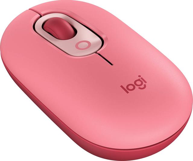 Logitech Wireless Pop Mouse, With Customizable Emoji, 1000 DPI Nominal Value, 4 Buttons, 10m Range, Bluetooth Connection, Precision/Speed Scroll, OS Compatible, Heartbreaker Rose - Pink | 910-006548 - SW1hZ2U6MTA1MDMyNA==