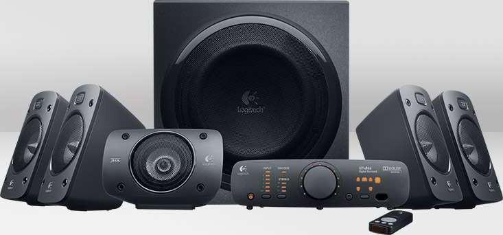 Logitech Z906 5.1 Surround Sound Speaker System, 1000 Watts Peak Power, Multi -Device, Multiple Audio Inputs, Remote Control, PC/PS4/Xbox/Music Player/TV/Smartphone/Tablet |980-000469 / 980-000468