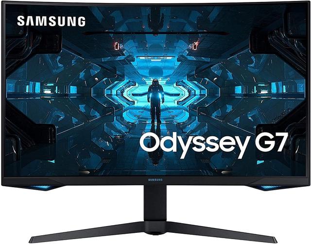 Samsung 32'' Odyssey G7 WQHD 1000R Curved Gaming Monitor, 240Hz Refresh Rate,1ms Response Time, Nvidia G Sync& FreeSync, QLED, Black | LC32G75TQSMXUE - SW1hZ2U6MTAxMjg1MA==