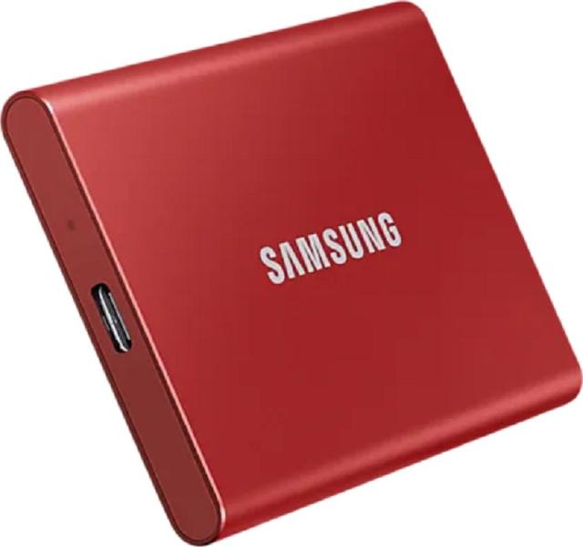 هارد ديسك لاب توب خارجي 500 جيجا بايت سامسونج أحمر Samsung T7 Portable SSD - SW1hZ2U6MTA0MjAwMA==