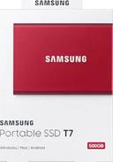 Samsung T7 500GB Portable SSD USB 3.2 Gen.2 Up to 1 050MB/sec Read Up to 1 000 MB/sec Write AES 256-Bit Metallic Red | MU-PC500R/WW - SW1hZ2U6MTA0MjAwMg==