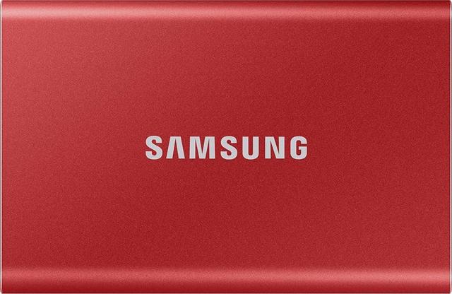 Samsung T7 Portable SSD - 1TB - USB 3.2 Gen.2 Externe SSD Metallic - Red | MU-PC1T0R/WW - SW1hZ2U6MTAzMTgwNA==