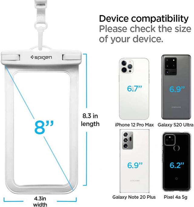 كفر جوال مقاوم للماء 6.9 بوصة سبجين Spigen A600 Universal Waterproof Phone Case - SW1hZ2U6MTA1MjQzNw==