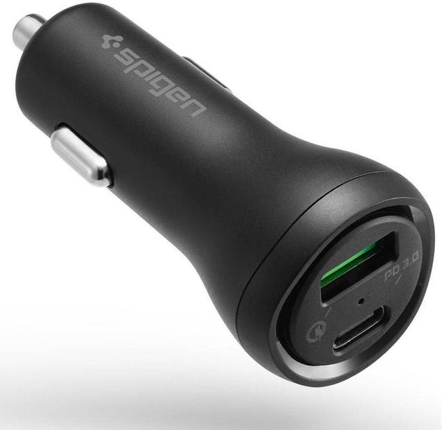 شاحن سيارة بمنفذين يو اس بي 45 واط سبجين - أسود Spigen Dual Port 45W Car Charge - SW1hZ2U6MTA0OTkyOQ==