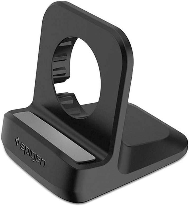 Spigen S350 Apple Watch Charger Stand, For Watch Ultra (38mm - 49mm), Series 8/7/6/SE2/SE/5/4/3/2/1, Durable TPU with Non-Slip Stable Base, Black | 000CD21182