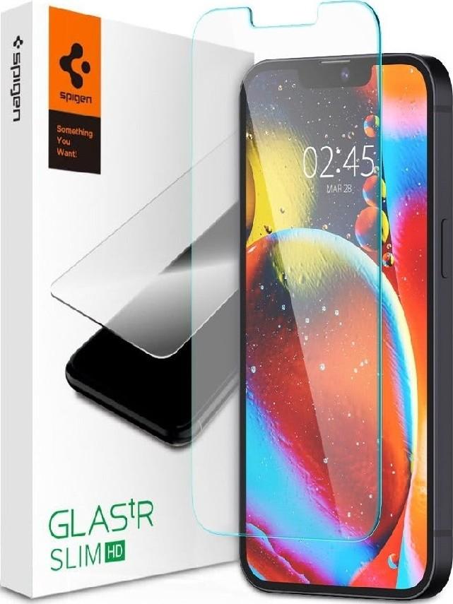 Spigen tR Slim HD Tempered Glass, For iPhone 13 Mini, Perfect Transparency | AGL03403