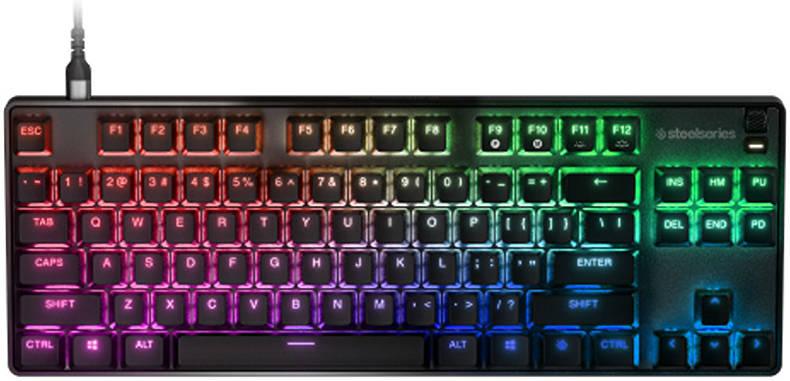 SteelSeries APEX 9 TKL​ Gaming Keyboard Linear OptiPoint Optical Switches 5 Custom Profiles 100M Keypresses Per Key RGB Illumination US English Black | 64847