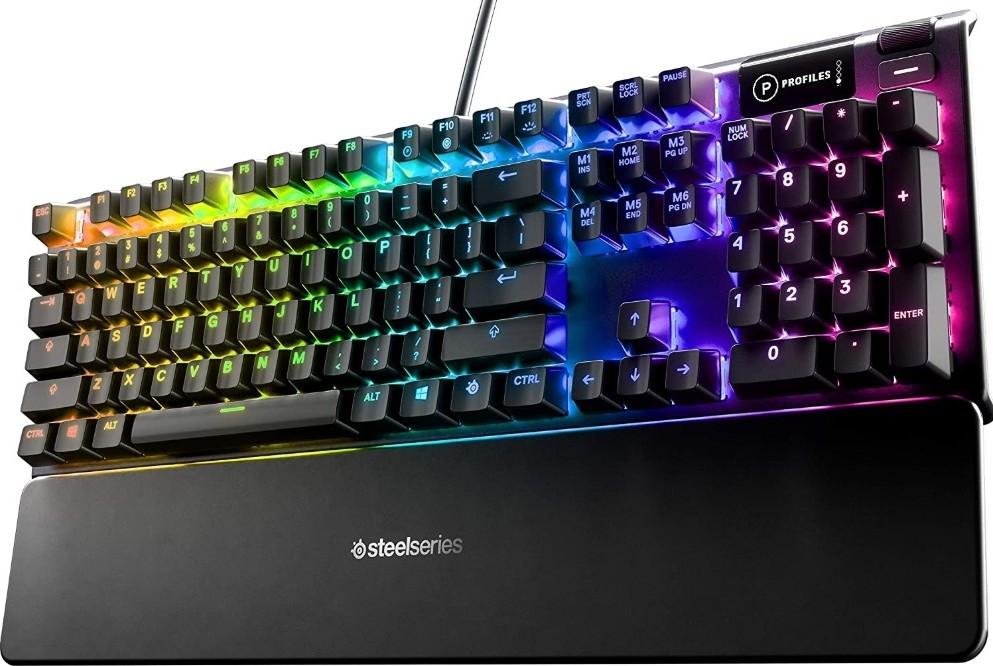 SteelSeries Apex 5 Gaming Keyboard Tactile & Clicky (Hybrid Blue) RGB OLED screen | 64532