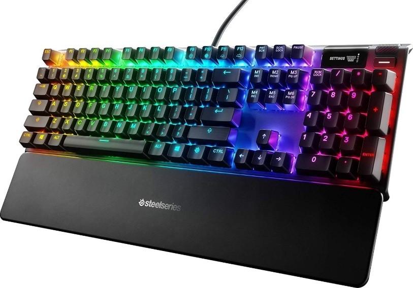 SteelSeries Apex 7 Mechanical Gaming Keyboard Aircraft Grade Aluminum Alloy Red Mechanical Gaming Switches | 64636
