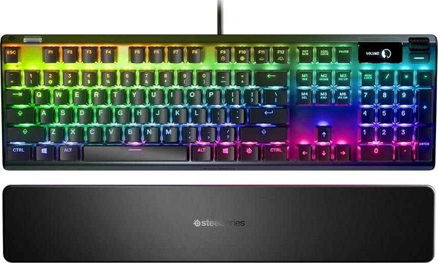 SteelSeries Apex Pro Mechanical Gaming Keyboard Adjustable Actuation Switches World’s Fastest Mechanical Keyboard OLED Smart Display RGB Backlit | 64626 - 64622