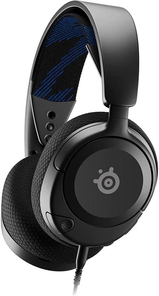 SteelSeries Arctis Nova 1P Multi-System Gaming Headset, Hi-Fi Drivers, 360° Spatial Audio, AirWeave Memory Foam Ear Cushions, Lightweight, PS5, PS4, PC, Xbox, Black | 61611