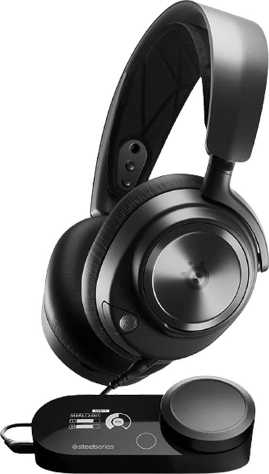 SteelSeries Arctis Nova Pro Multi-System Wired Gaming Headset Built In Microphone 38 Ohm Impedance 10-40000Hz Frequency Response Clear Cast Gen 2 Mic For PC / PS5 / PS4 Black | 61527