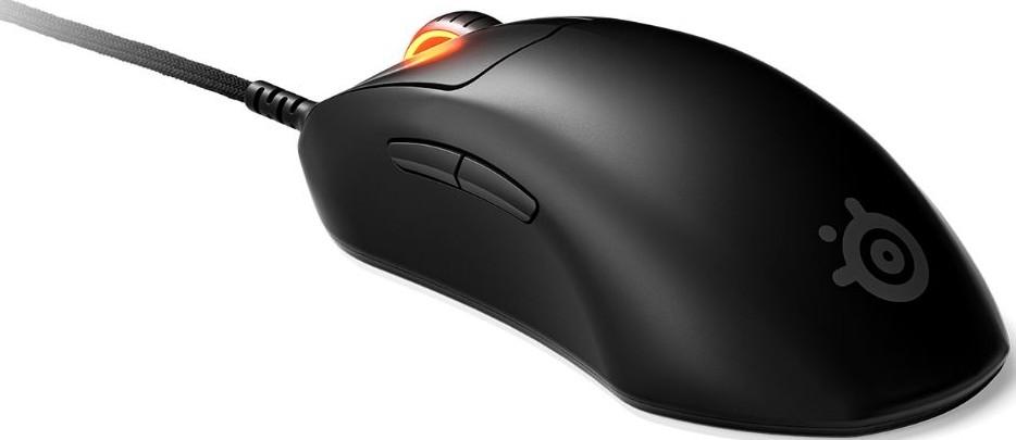 SteelSeries Prime Mini Wired Gaming Mouse, 5 Buttons, 100-18000 CPI in 100 CPI Increments, Prestige OM, Ergonomic, Black Matte | 62421