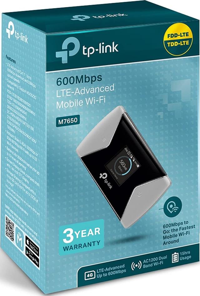 موزع نقطة اتصال تي بي لينك TP-Link 4G+ MiFi Portable Travel Wi-Fi - SW1hZ2U6MTAyNzk2NQ==