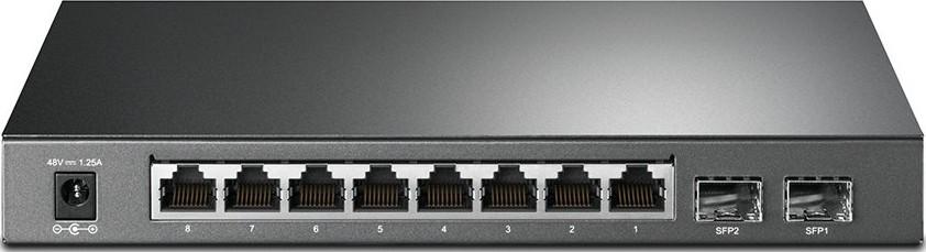 سويتش سطح مكتب 8 منافذ تي بي لينك TP-Link 8-Port Gigabit Ethernet Smart PoE Switch with 2-SFP Slots 53W TL-SG2210P