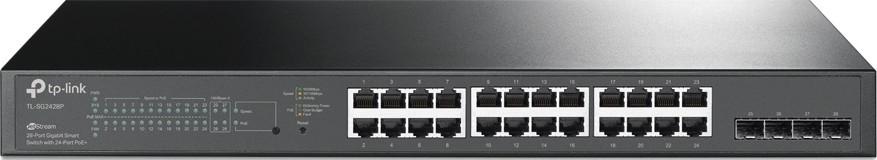 سويتش سطح مكتب 28 منفذ تي بي لينك TP-Link JetStream 28-Port Gigabit Smart Switch with 24-Port PoE+ TL-SG2428P